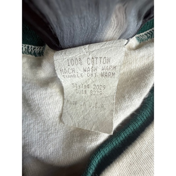 Vintage 90s Montana Tee‎ Size L Single Stitch Green Cuff Gorpcore 1993 USA Made - Picture 8 of 11